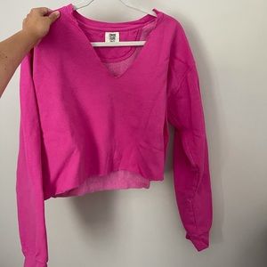 Pink Cropped Sweatshirt